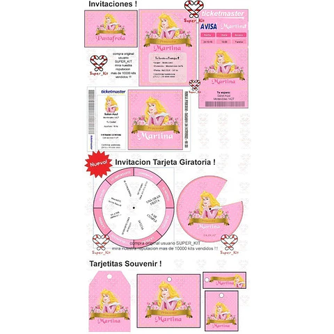 Kit Imprimible Aurora Bella Durmiente