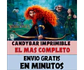 Kit Imprimible Candy Bar Valiente Merida Modelo 1 Completo