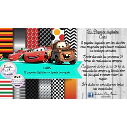 Papeles Fondos Digitales Cars Kit Imprimible