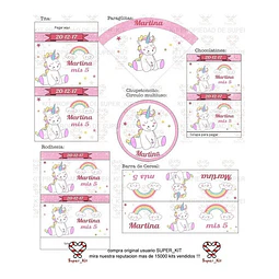 Kit Imprimible Unicornio Editable