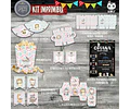Kit Baby Shower Tiernos Animalitos Tribal Leoncita Osa Nena