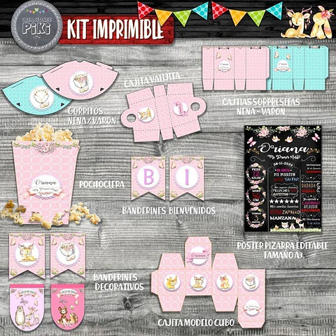 Kit Candy Bar Animalitos Bosque Encantado Romantico Nena