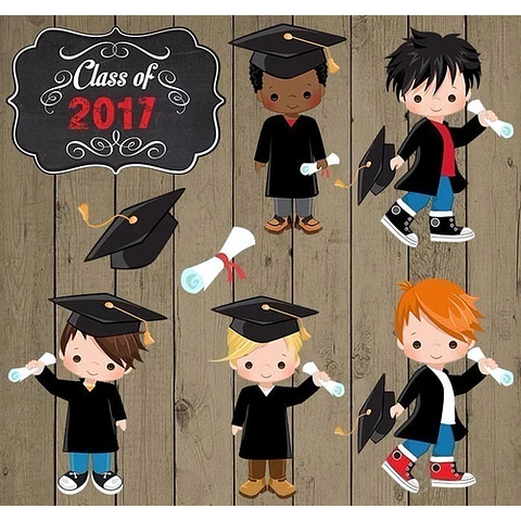 Kit Imprimible  Egresaditos Nenes - 10  Clipart   