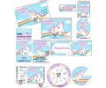 Kit Imprimible Unicornio Arcoiris Editable