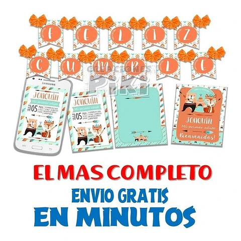 Kit Imprimible Candy Bar Animales Del Bosque Zorrito Oso