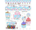 Kit Imprimible Unicornio Arcoiris Editable