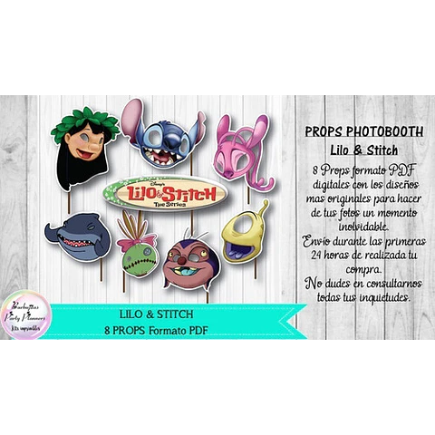 Lilo & Stitch - 8 Props Photobooth Pdf