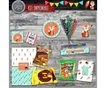 Kit Imprimible Candy Bar Animales Del Bosque Zorrito Oso