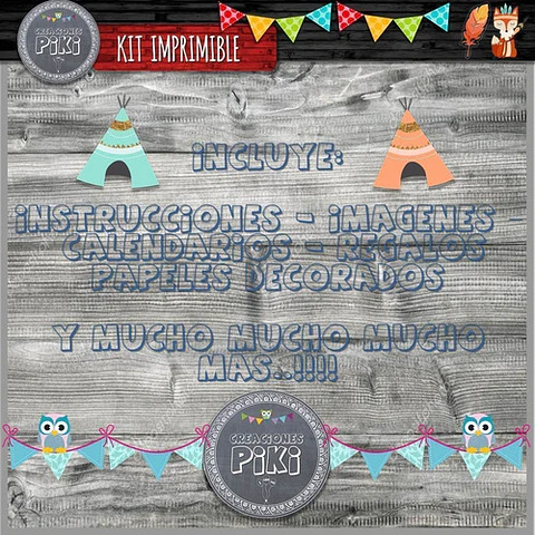 Kit Imprimible Candy Bar Animales Del Bosque Zorrito Oso