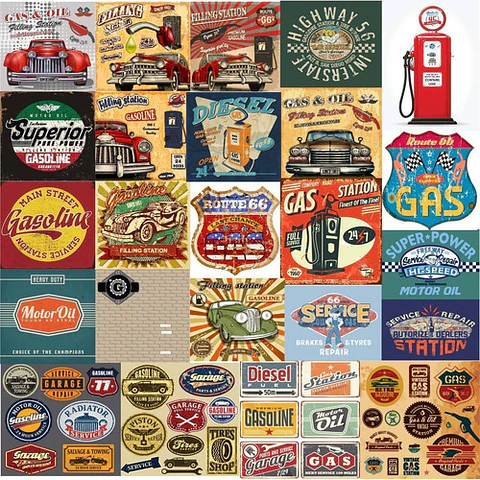Colección De Vectores Vintage Autos Para Illustrator Eps, Ai