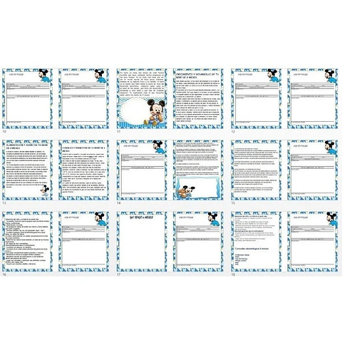 Cuaderno Agenda Pediátrica Imprimible Mickey / Power Point