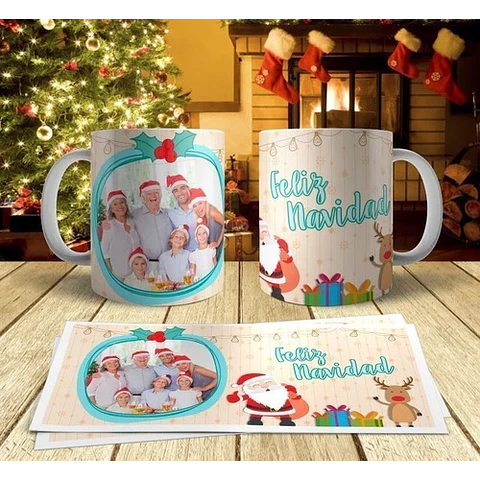 Pack 80 Plantillas Sublimación Tazas - Diseños Navidad