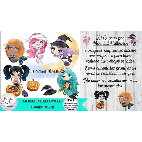 Cliparts Imagenes Png Mermaid Halloween Sirenas Brujas