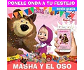 Kit Imprimible Masha Y El Oso Editable