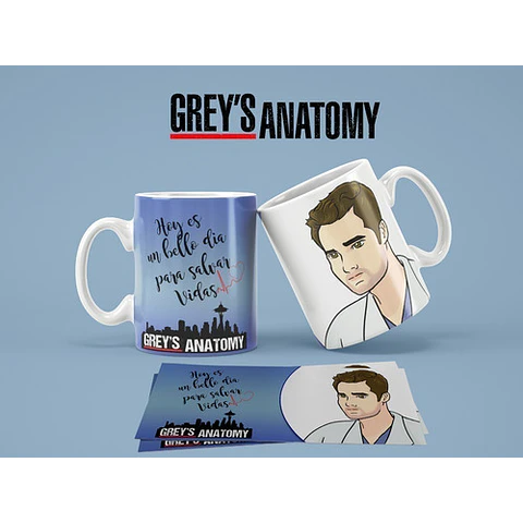 Kit Diseños Plantillas Tazas Greys Anatomy Sublimación