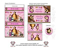 Kit Imprimible Masha Y El Oso Editable