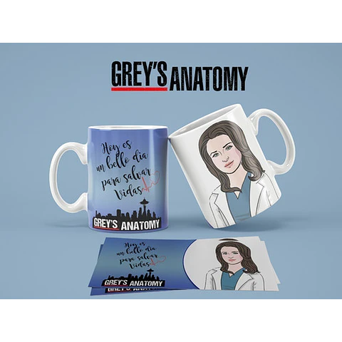 Kit Diseños Plantillas Tazas Greys Anatomy Sublimación