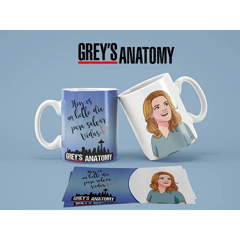 Kit Diseños Plantillas Tazas Greys Anatomy Sublimación