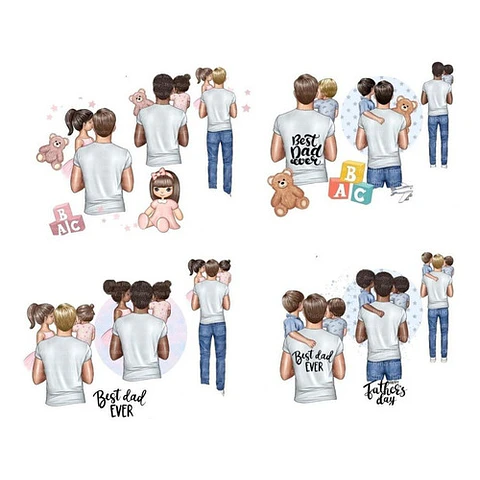 Cliparts Png Digitales Dia Del Padre Hija Hijo Hijas Hijos