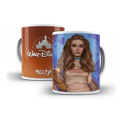 Kit Diseños Plantillas Tazas Princesas Modernas Sublimación