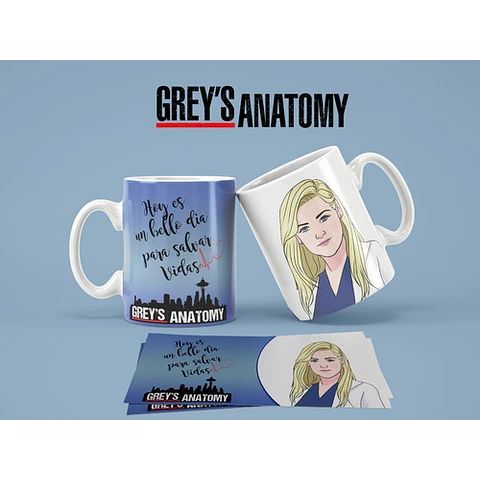 Kit Diseños Plantillas Tazas Greys Anatomy Sublimación