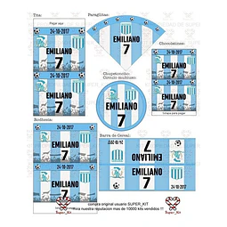 Kit Imprimible Racing Futbol Editable