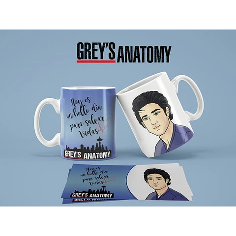 Kit Diseños Plantillas Tazas Greys Anatomy Sublimación