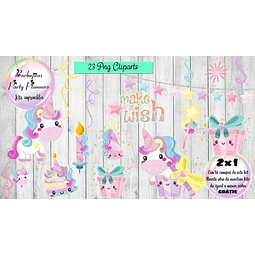 Clipart Imagenes Unicorns Png - Kit Imprimible