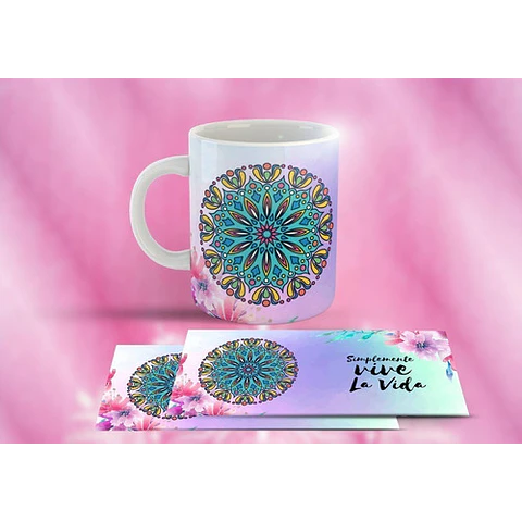 Plantillas Sublimar Tazas - Mandalas Frases Positivas