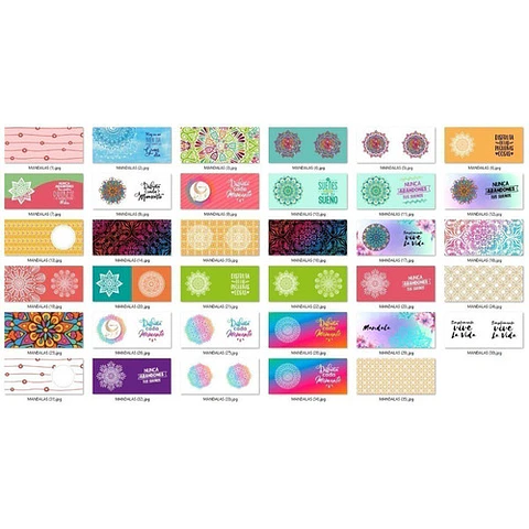 Plantillas Sublimar Tazas - Mandalas Frases Positivas