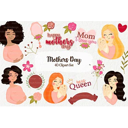 Cliparts Png Y Papeles Digitales Dia De La Madre 1