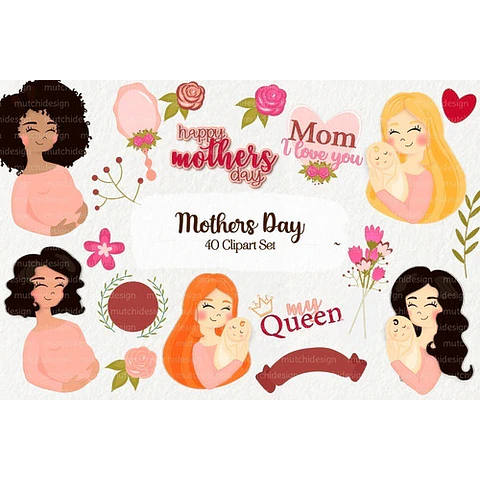 Cliparts Png Y Papeles Digitales Dia De La Madre 1