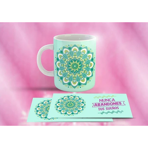 Plantillas Sublimar Tazas - Mandalas Frases Positivas