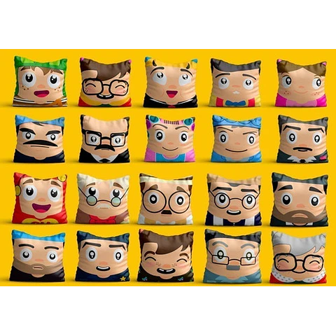 20 Plantillas Sublimación Almohadones - El Chavo Del 8