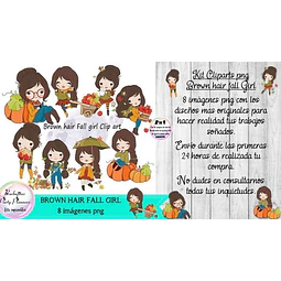 Cliparts Imagenes Png Niña Otoño Fall Hair Brown Hair