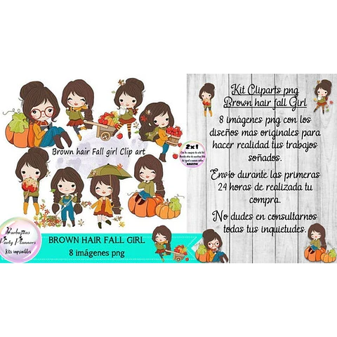 Cliparts Imagenes Png Niña Otoño Fall Hair Brown Hair