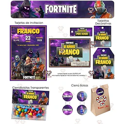 Kit Imprimible Fortnite Editable