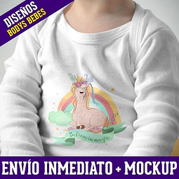 Plantillas Diseños P/ Bodys Unicornios Sublimación + Regalo
