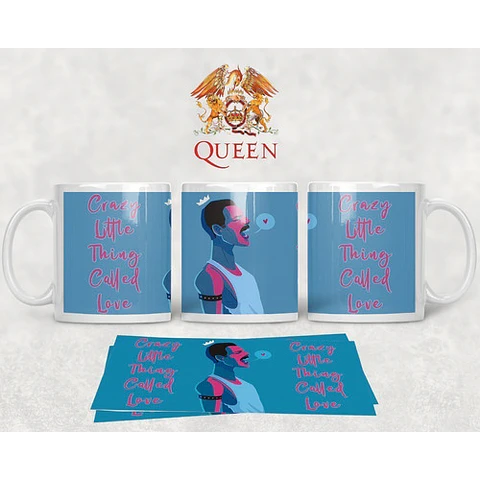 Diseños Plantillas Tazas Queen Freddie Mercury Banda Rock