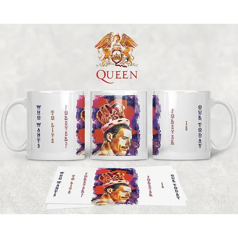 Diseños Plantillas Tazas Queen Freddie Mercury Banda Rock