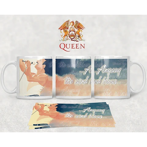 Diseños Plantillas Tazas Queen Freddie Mercury Banda Rock