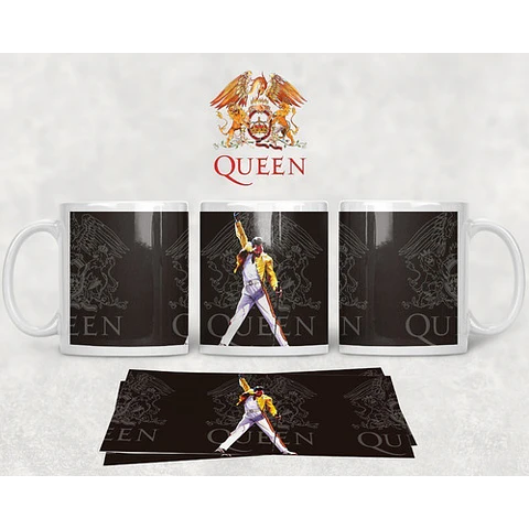 Diseños Plantillas Tazas Queen Freddie Mercury Banda Rock
