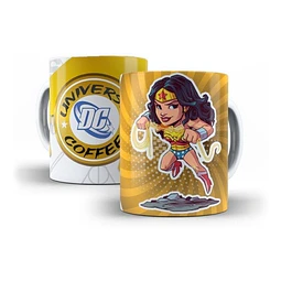 Kit Diseños Plantillas Tazas Dc Comics Sublimación Editable