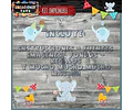 Kit Imprimible Candy Bar Bautismo Elefante Bebe Nene Full