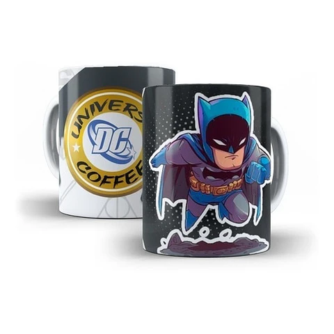 Kit Diseños Plantillas Tazas Dc Comics Sublimación Editable