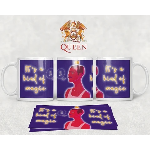Diseños Plantillas Tazas Queen Freddie Mercury Banda Rock