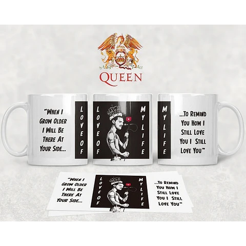 Diseños Plantillas Tazas Queen Freddie Mercury Banda Rock