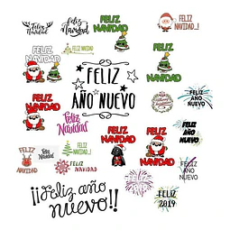 20 Vectores Frases Navidad Y Año Nuevo Vinilos Sublimacion