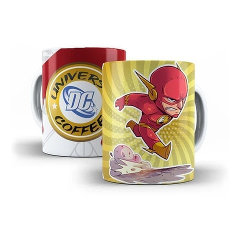 Kit Diseños Plantillas Tazas Dc Comics Sublimación Editable
