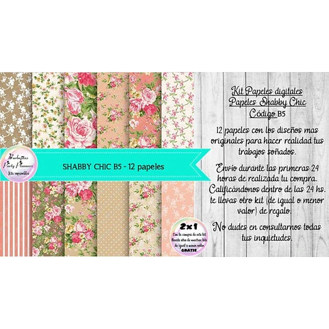 Papeles Digitales Fondos Shabby Chic Vintage Rosa Y Beige B5